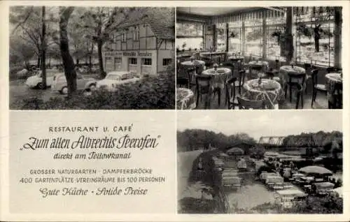 Ak Berlin Zehlendorf Wannsee, Restaurant u. Café Zum alten Albrechts Teerofen