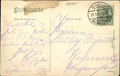 Ak Berlin Weißensee, Kirche und Pfarrhaus