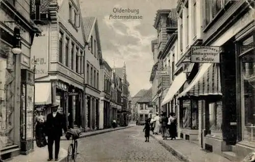 Ak Oldenburg im Großherzogtum Oldenburg, Achternstraße, Schuhmacher, Schuhwarenlager