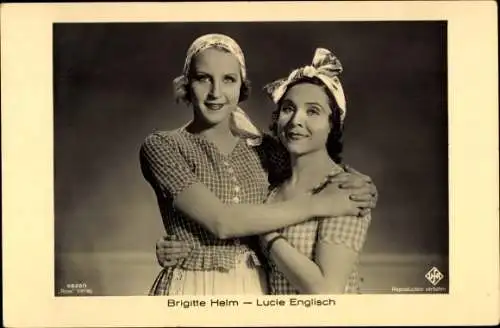 Ak Schauspielerinnen Brigitte Helm und Lucie Englisch, Portrait