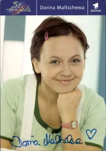 Ak Schauspielerin Dorina Maltschewa, Portrait, Autogramm