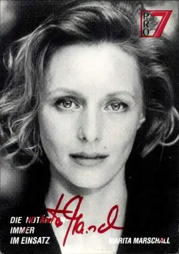 Ak Schauspielerin Marita Marschall, Portrait, Autogramm