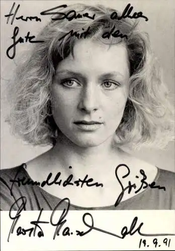 Ak Schauspielerin Marita Marschall, Portrait, Autogramm