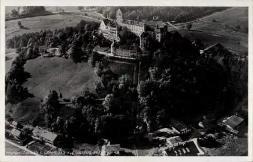 Ak Hohenaschau Aschau im Chiemgau Oberbayern, Fliegeraufnahme