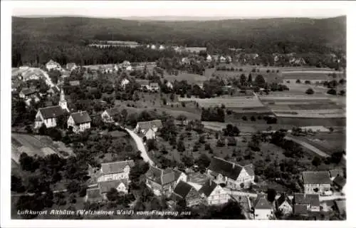 Ak Althütte in Württemberg, Welzheimer Wald, Fliegeraufnahme