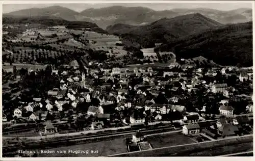 Ak Steinen in Baden Schwarzwald, Fliegeraufnahme