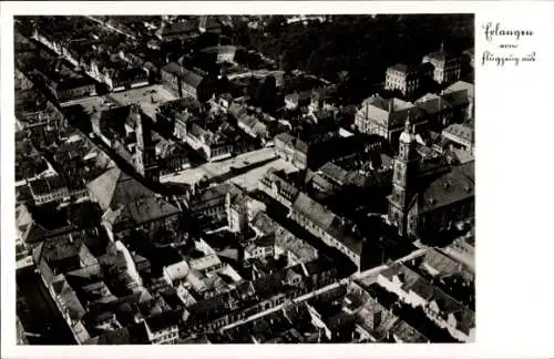 Ak Erlangen in Mittelfranken Bayern, Fliegeraufnahme