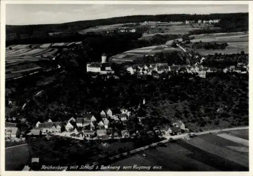 Ak Reichenberg Oppenweiler in Württemberg, Schloss Reichenberg, Fliegeraufnahme