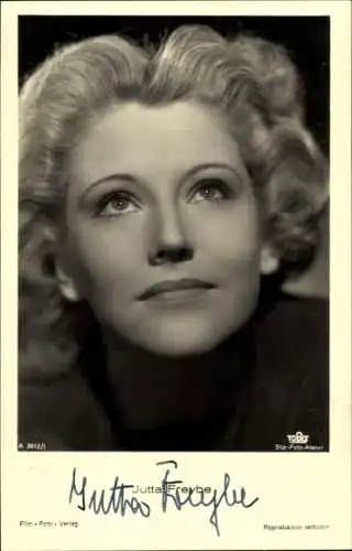 Ak Schauspielerin Jutta Freybe, Portrait, Autogramm