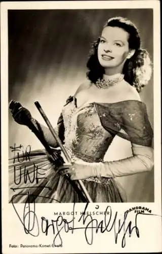 Ak Schauspielerin Margot Hielscher, Portrait, Autogramm
