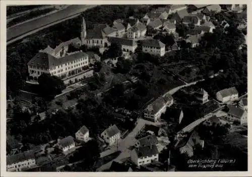 Ak Oberkirchberg Illerkirchberg in Württemberg, Fliegeraufnahme