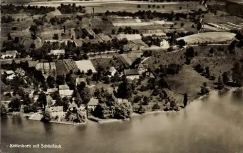 Ak Kattenhorn Öhningen am Bodensee, Fliegeraufnahme mit Hotel Schönblick