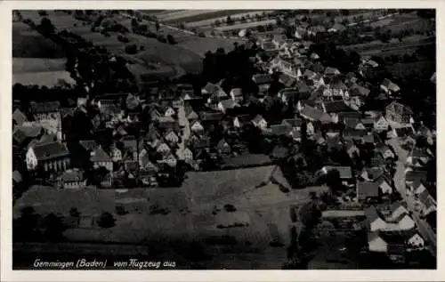 Ak Gemmingen in Baden, Fliegeraufnahme