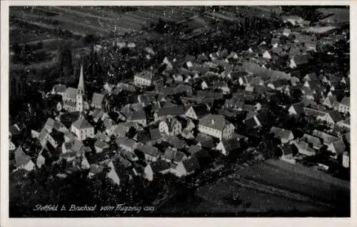 Ak Stettfeld Ubstadt Weiher Baden Württemberg, Fliegeraufnahme