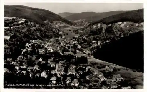 Ak Schönau bei Heidelberg Odenwald, Fliegeraufnahme