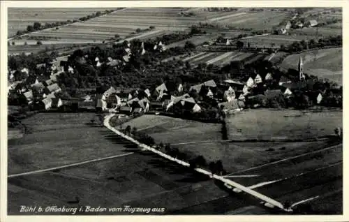 Ak Bühl in Baden Schwarzwald, Fliegeraufnahme