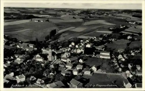 Ak Buchbach in Oberbayern, Fliegeraufnahme