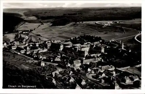 Ak Ebrach im Steigerwald Oberfranken, Fliegeraufnahme