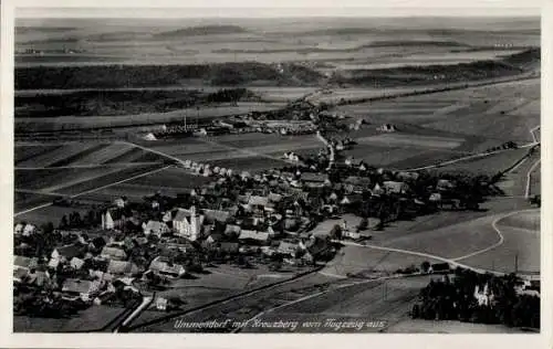 Ak Ummendorf in Württemberg, Fliegeraufnahme, Kreuzberg