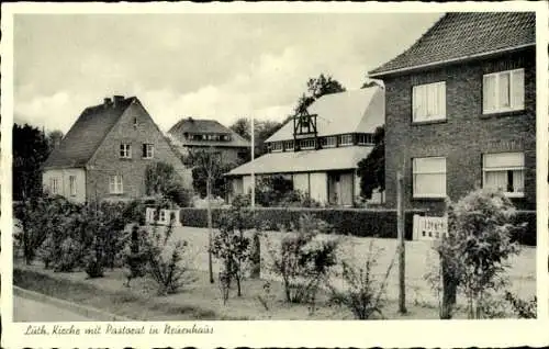 Ak Neuenhaus in Niedersachsen, Luth. Kirche mit Pastorat