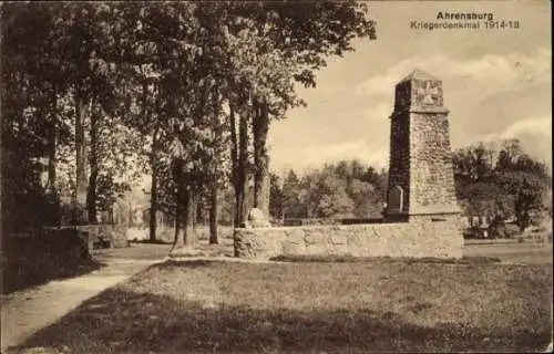 Ak Ahrensburg in Holstein, Kriegerdenkmal 1914-18