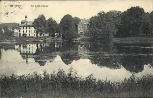 Ak Reinbek in Holstein, am Mühlenteich