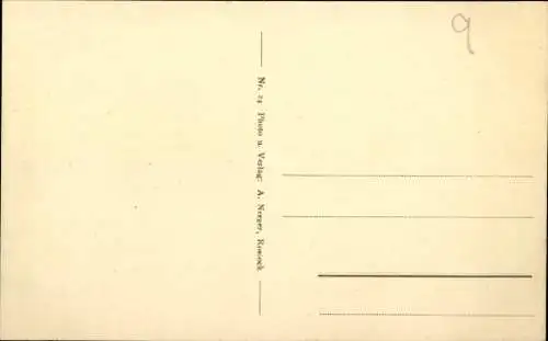 Ak Rostock in Mecklenburg, Hafen, Segelboot, Güterwagons, Häuserfassaden