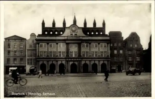 Ak Hansestadt Rostock, Rathaus