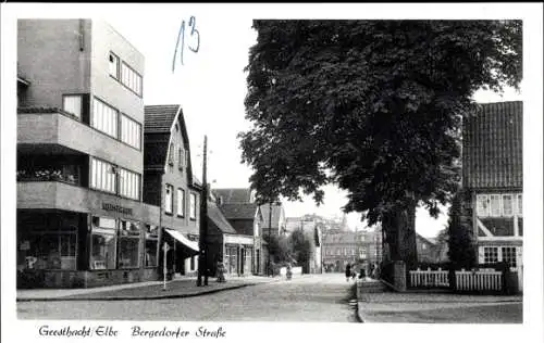 Ak Geesthacht an der Elbe, Bergedorfer Straße