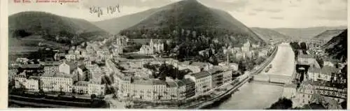 Klapp Ak Bad Ems an der Lahn, Panorama, vom Kriegerdenkmal gesehen