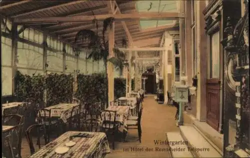 Ak Remscheid im Bergischen Land, Hotel Restaurant Remscheider Talsperre, Innenansicht