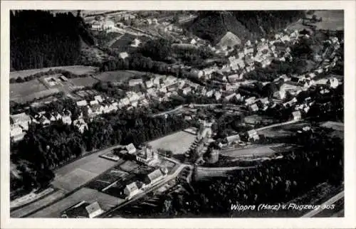 Ak Wippra Sangerhausen am Harz, Fliegeraufnahme