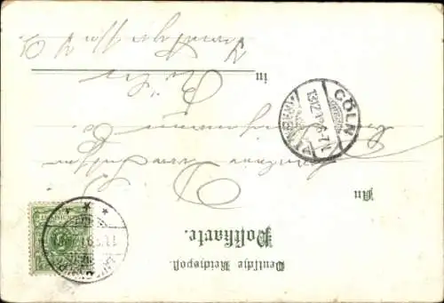 Litho Bad Nassau an der Lahn, Gesamtansicht, Denkmal