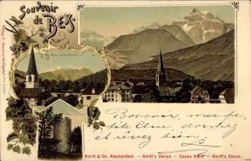 Litho Bex Kanton Waadt, Gesamtansicht, Tour de Duin, Diablerets