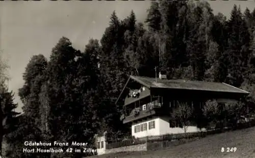 Ak Haselbach Hart im Zillertal Tirol, Gästehaus Franz Moser