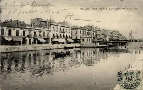 Ak Cette Hérault, La Civette, Pont National