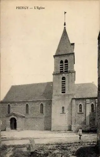 Ak Pringy Seine et Marne, Kirche