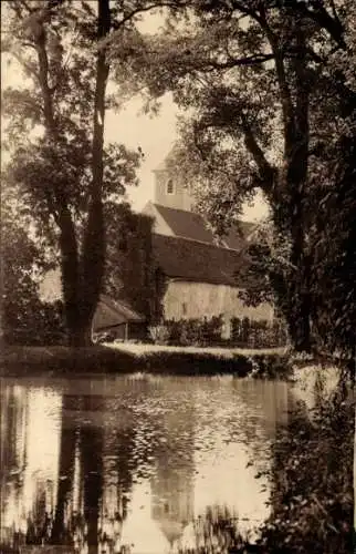 Ak Roissy en Brie Seine et Marne, Chateau des Sources, Place d’eau