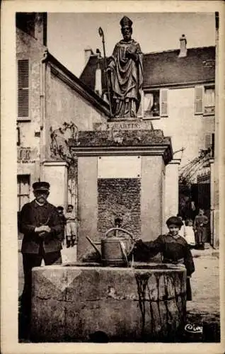 Ak Pomponne Seine et Marne, Fontaine St. Martin