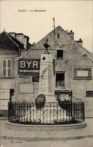 Ak Saâcy Seine et Marne, Denkmal