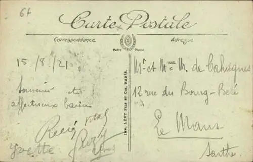 Ak Saint Aubin sur Mer Calvados, La Plage a Maree basse