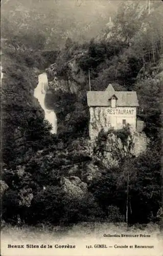 Ak Gimel les Cascades Corrèze, Wasserfall, Restaurant