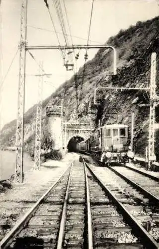 Ak Aix les Bains Savoie, Train electrique 161 CE8, Ligne de Culoz a Modane