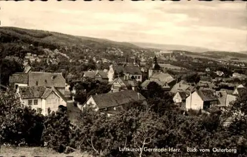 Ak Gernrode Quedlinburg im Harz, Totalansicht, Blick vom Osterberg