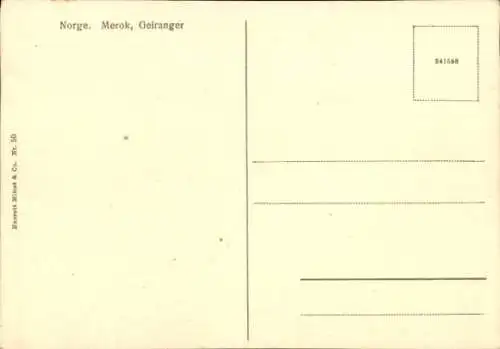 Ak Merok Geiranger Norwegen, Gesamtansicht