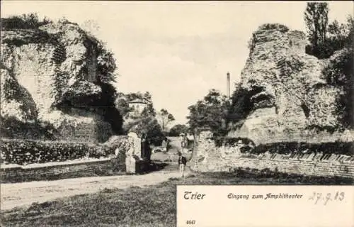 Ak Trier an der Mosel, Amphitheater, Eingang