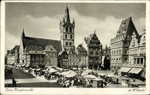 Ak Trier an der Mosel, Hauptmarkt, Turm