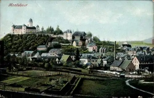 Ak Montabaur im Westerwald, Totalansicht, Schloss