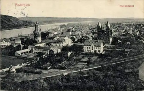 Ak Andernach am Rhein, Totalansicht