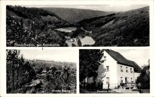 Ak Mörsdorf im Hunsrück, Flaumbachtal, Fettsmühle, Pension Josef Best, Forster Kuppe